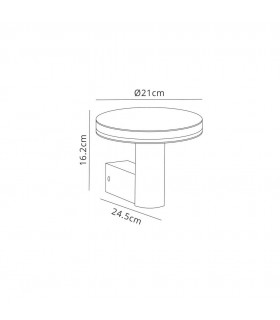 Wall Lamp, 10W LED, 3000K, 700lm, IP54, Anthracite - 2