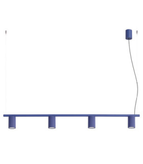 Karbon Bar Pendant Ceiling Light Ultramarine 4x GU10-1