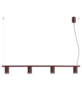 Karbon Bar Pendant Ceiling Light Burgundy 4x GU10-1