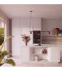 Karbon Bar Pendant Ceiling Light Burgundy 4x GU10-2