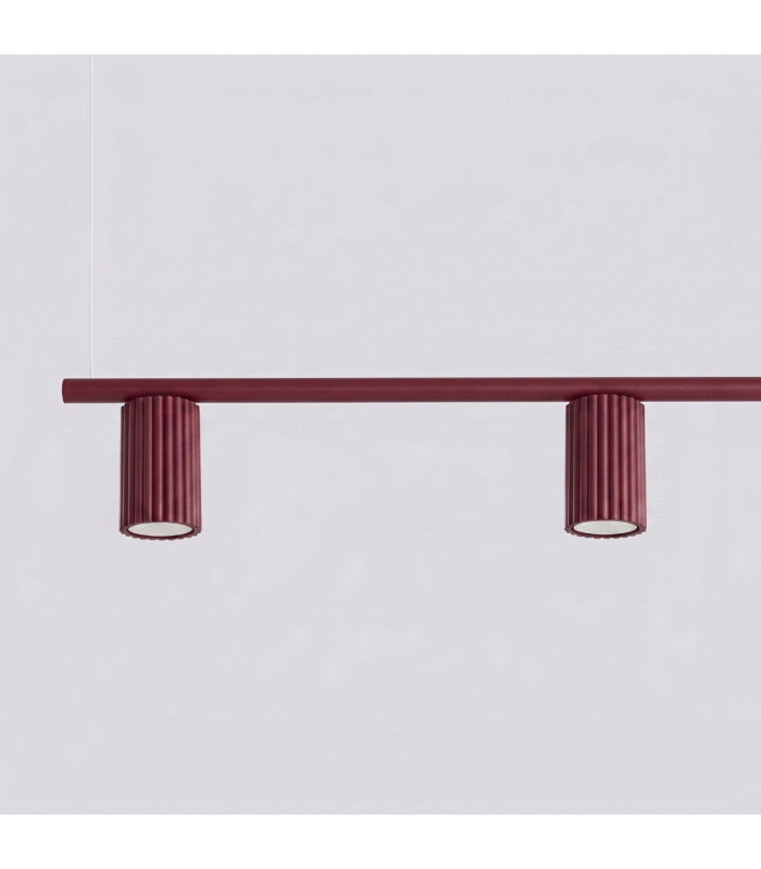 Karbon Bar Pendant Ceiling Light Burgundy 4x GU10-6