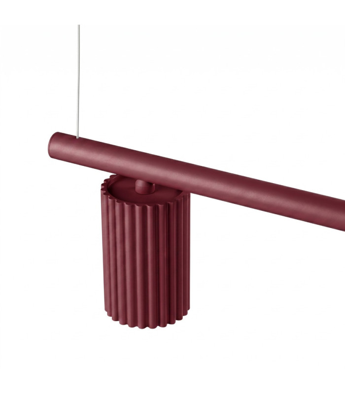 Karbon Bar Pendant Ceiling Light Burgundy 4x GU10-7