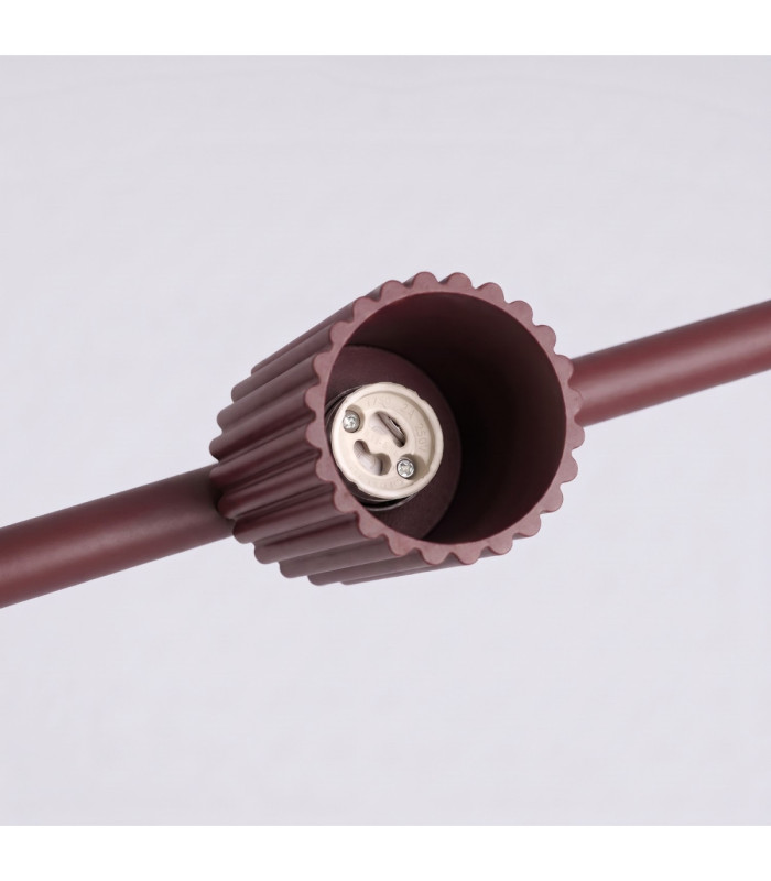 Karbon Bar Pendant Ceiling Light Burgundy 4x GU10-8