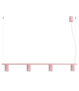 Karbon Bar Pendant Ceiling Light Pink 4x GU10-1