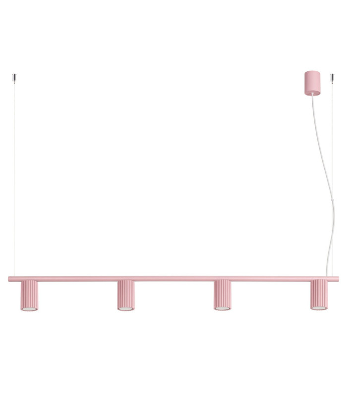 Karbon Bar Pendant Ceiling Light Pink 4x GU10-1