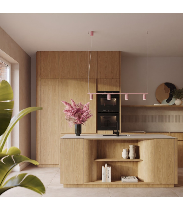 Karbon Bar Pendant Ceiling Light Pink 4x GU10-2