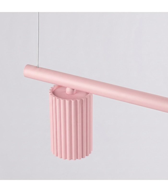 Karbon Bar Pendant Ceiling Light Pink 4x GU10-7