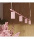 Karbon Bar Pendant Ceiling Light Pink 4x GU10-14
