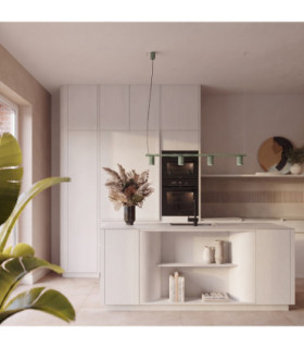 Karbon Bar Pendant Ceiling Light Sage 4x GU10-2