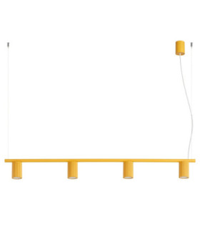 Karbon Bar Pendant Ceiling Light Yellow 4x GU10-1