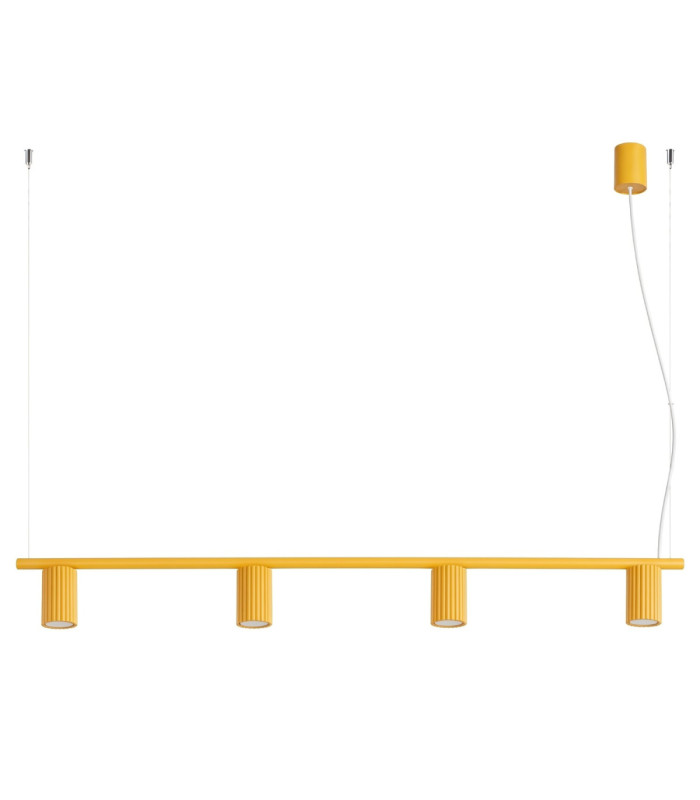 Karbon Bar Pendant Ceiling Light Yellow 4x GU10-1