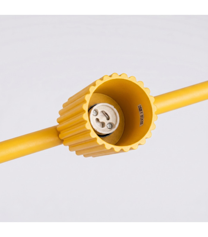 Karbon Bar Pendant Ceiling Light Yellow 4x GU10-8