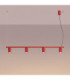 Karbon Bar Pendant Ceiling Light Red 4x GU10-4