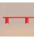 Karbon Bar Pendant Ceiling Light Red 4x GU10-5