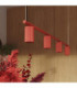 Karbon Bar Pendant Ceiling Light Red 4x GU10-14