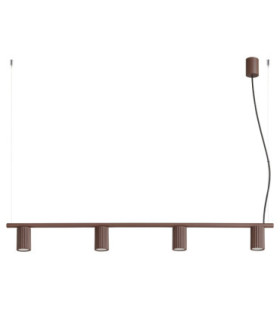 Karbon Bar Pendant Ceiling Light Brown 4x GU10-1