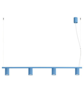 Karbon Bar Pendant Ceiling Light Light Blue 4x GU10-1