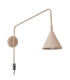 Nox Dome Wall Lamp Taupe Plug In 1x E14 On/Off Switch-1