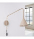 Nox Dome Wall Lamp Taupe Plug In 1x E14 On/Off Switch-3