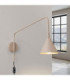 Nox Dome Wall Lamp Taupe Plug In 1x E14 On/Off Switch-4