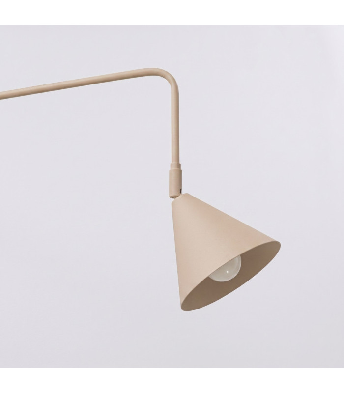 Nox Dome Wall Lamp Taupe Plug In 1x E14 On/Off Switch-6