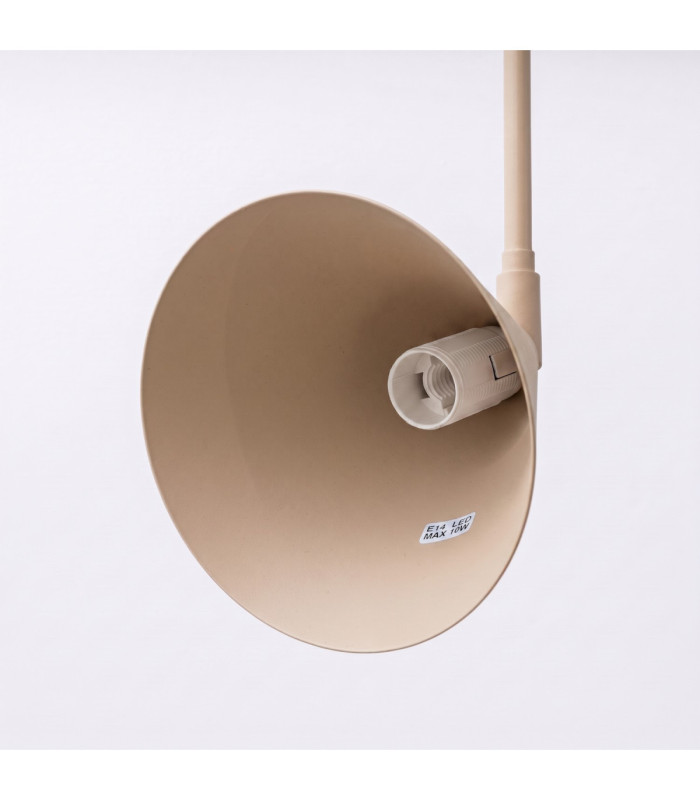 Nox Dome Wall Lamp Taupe Plug In 1x E14 On/Off Switch-9