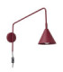 Nox Dome Wall Lamp Burgundy Plug In 1x E14 On/Off Switch-1