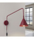 Nox Dome Wall Lamp Burgundy Plug In 1x E14 On/Off Switch-4