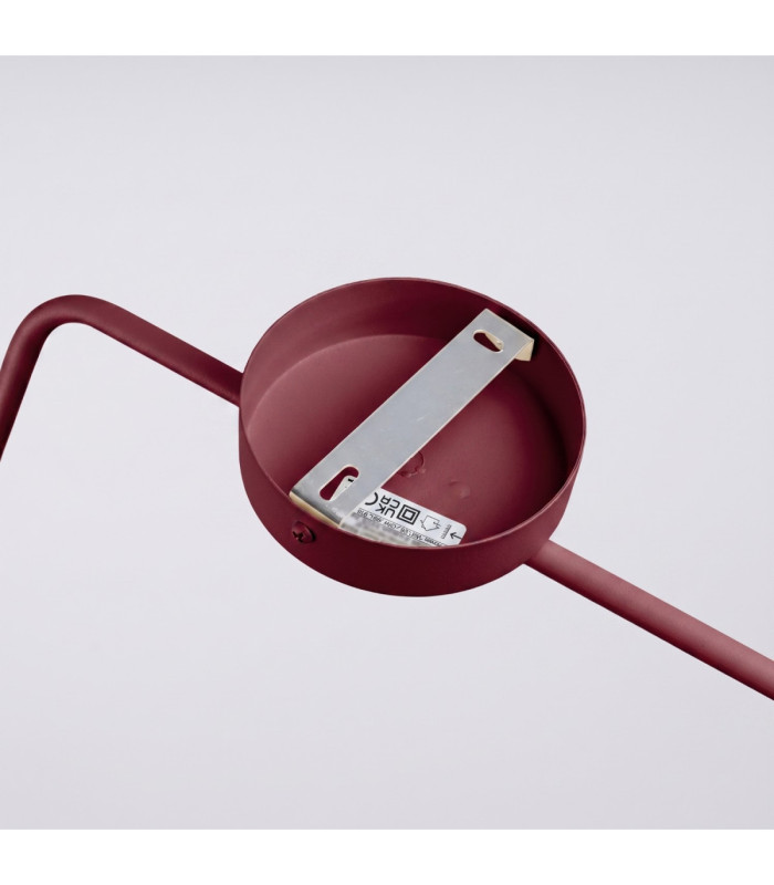 Nox Dome Wall Lamp Burgundy Plug In 1x E14 On/Off Switch-10