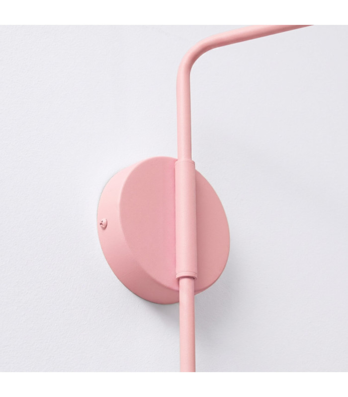 Nox Dome Wall Lamp Pink Plug In 1x E14 On/Off Switch-8