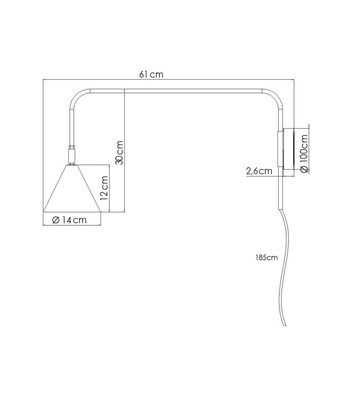 Nox Dome Wall Lamp Pink Plug In 1x E14 On/Off Switch-11