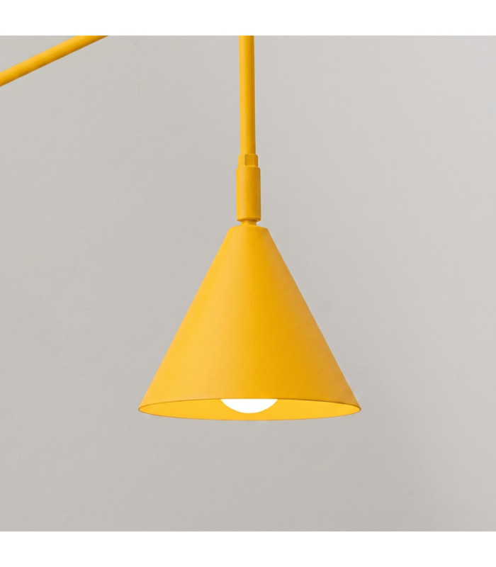 Nox Dome Wall Lamp Yellow Plug In 1x E14 On/Off Switch-5