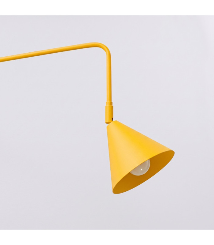 Nox Dome Wall Lamp Yellow Plug In 1x E14 On/Off Switch-6