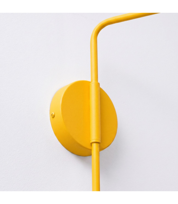 Nox Dome Wall Lamp Yellow Plug In 1x E14 On/Off Switch-8