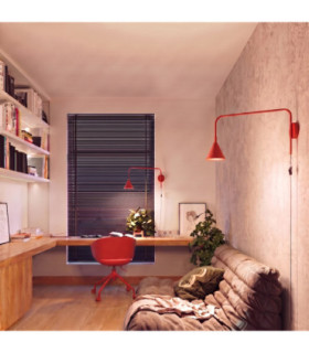 Nox Dome Wall Lamp Red Plug In 1x E14 On/Off Switch-2