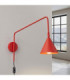 Nox Dome Wall Lamp Red Plug In 1x E14 On/Off Switch-4