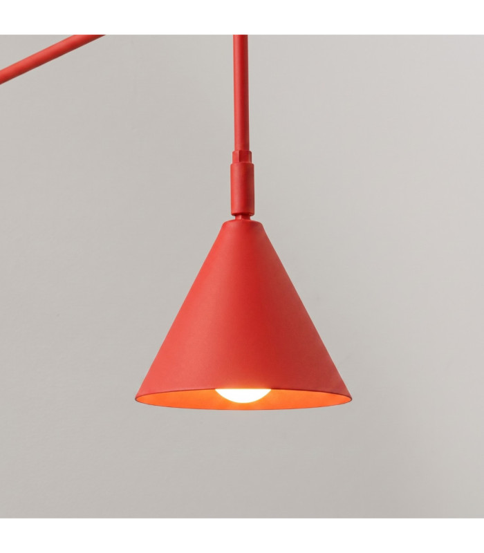 Nox Dome Wall Lamp Red Plug In 1x E14 On/Off Switch-5