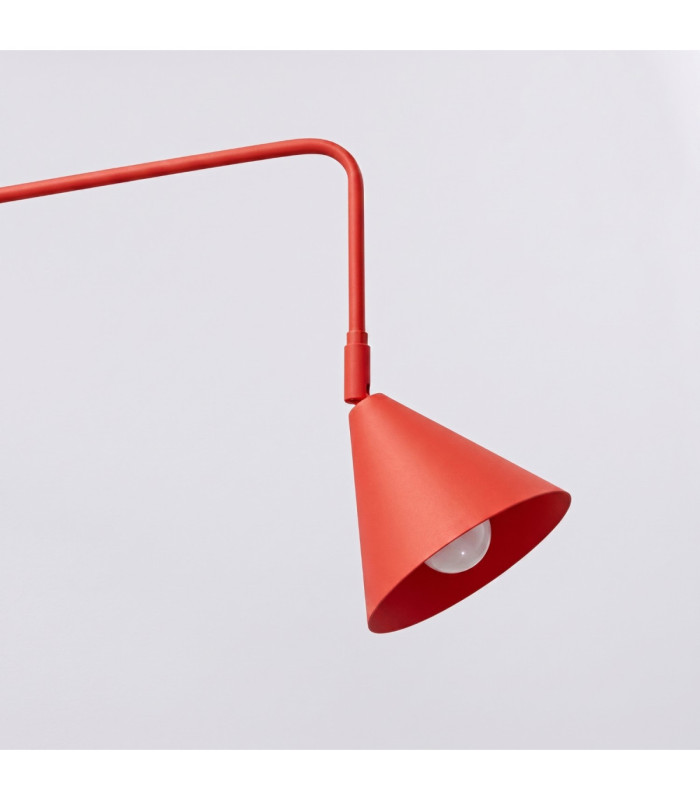 Nox Dome Wall Lamp Red Plug In 1x E14 On/Off Switch-6