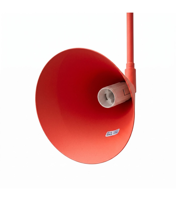 Nox Dome Wall Lamp Red Plug In 1x E14 On/Off Switch-9