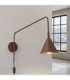 Nox Dome Wall Lamp Brown Plug In 1x E14 On/Off Switch-4