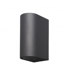 Round Wall Lamp, 2 x GU10, IP54, Anthracite - 1