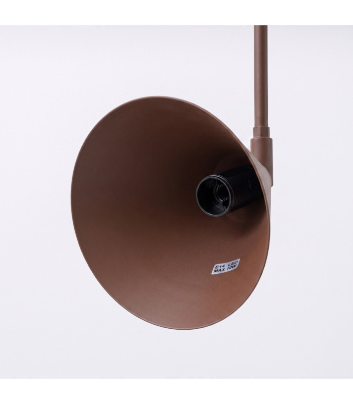 Nox Dome Wall Lamp Brown Plug In 1x E14 On/Off Switch-9