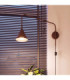 Nox Dome Wall Lamp Brown Plug In 1x E14 On/Off Switch-14