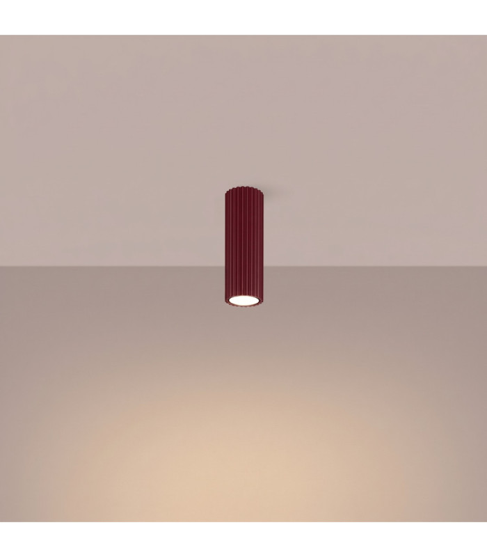 Karbon 20cm Surface Mounted Downlight Burgundy 1x GU10-4