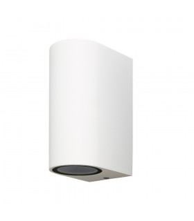 Round Wall Lamp, 2 x GU10, IP54, Sand White - 1