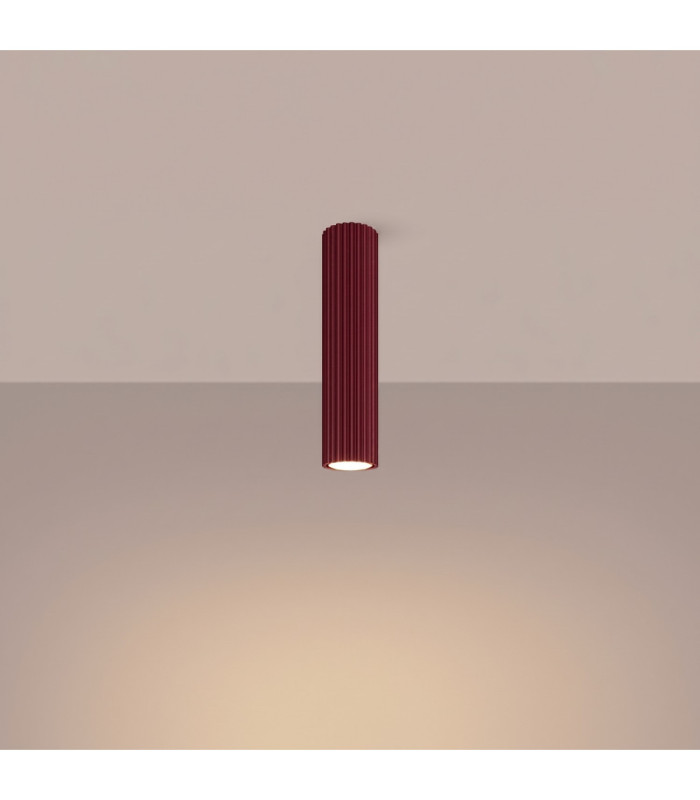Karbon 30cm Surface Mounted Downlight Burgundy 1x GU10-4