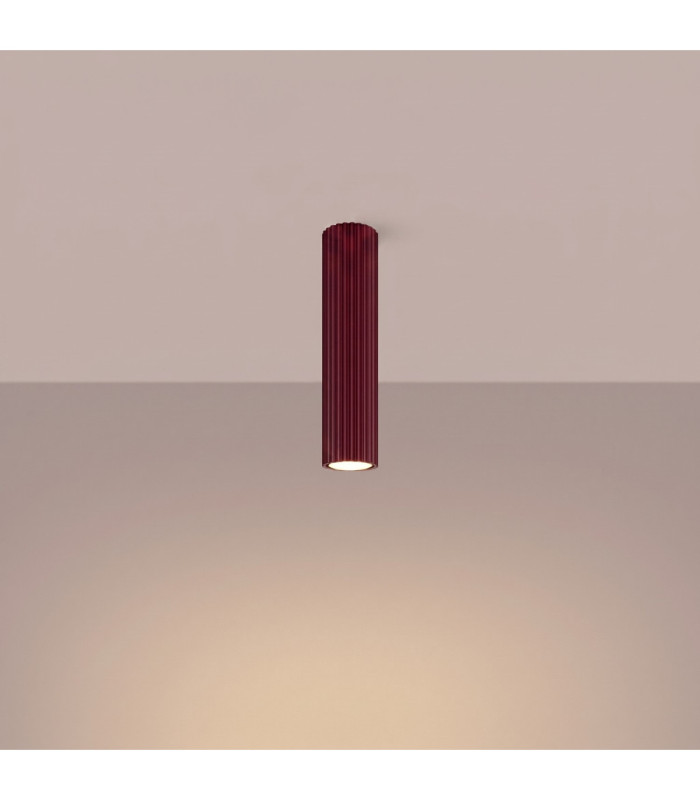 Karbon 40cm Surface Mounted Downlight Burgundy 1x GU10-4