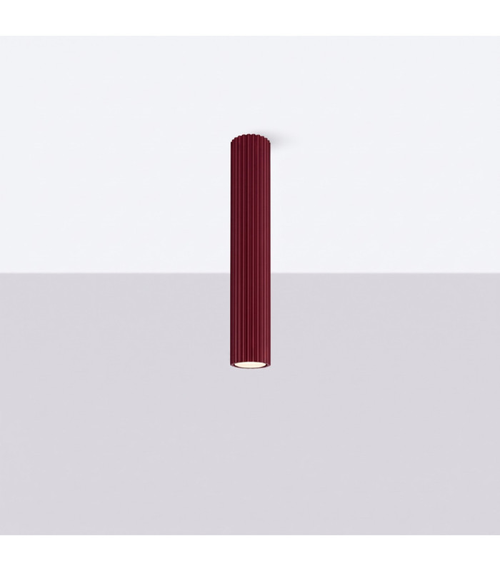 Karbon 60cm Surface Mounted Downlight Burgundy 1x GU10-3