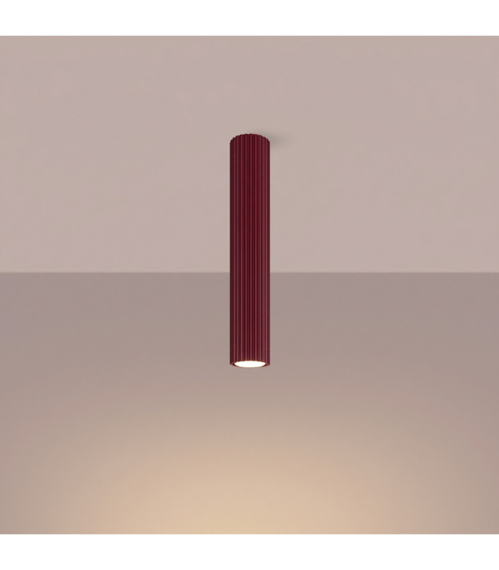 Karbon 60cm Surface Mounted Downlight Burgundy 1x GU10-4