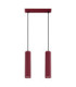Karbon Bar Pendant Ceiling Light Burgundy 2x GU10-1